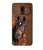 Horse Love Leather Pattern Personalized Phone Case - Samsung