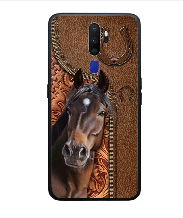 Horse Love Leather Pattern Personalized Phone case - Oppo