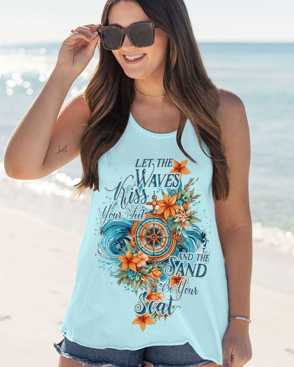BLISSCORNERS LET THE WAVES KISS YOUR FEET ALL OVER PRINT