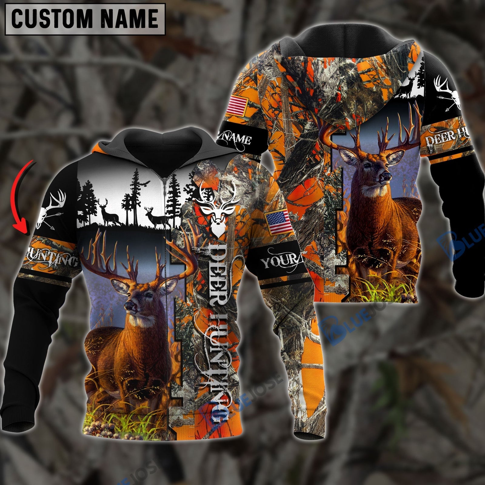 Blisscorners New Deer Hunting 3D Hoodie (3 Colors)