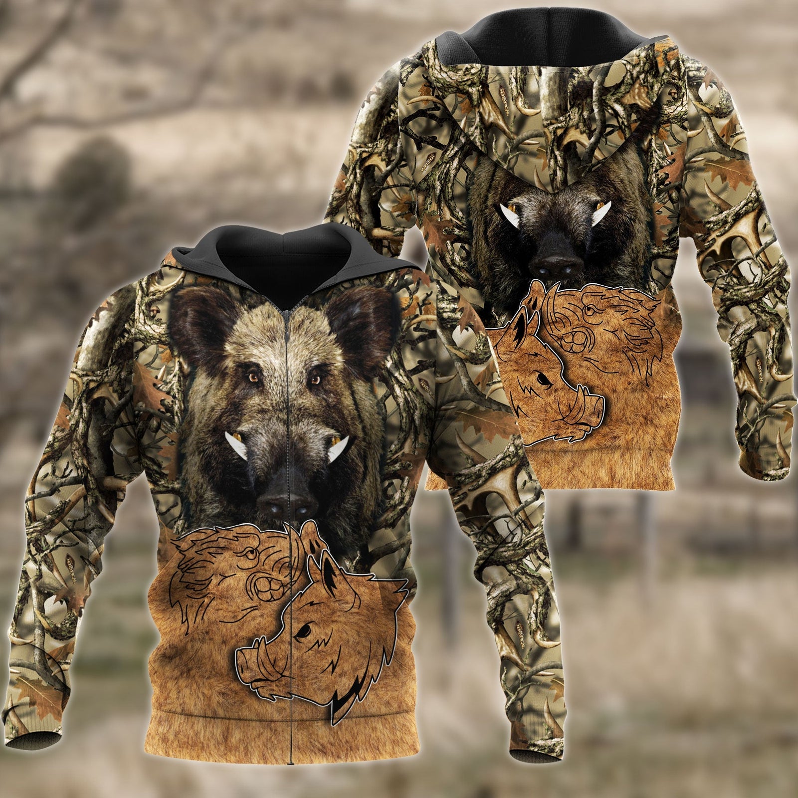 Blisscorners Wild Boar Hunting All Over Printed 3D Shirts