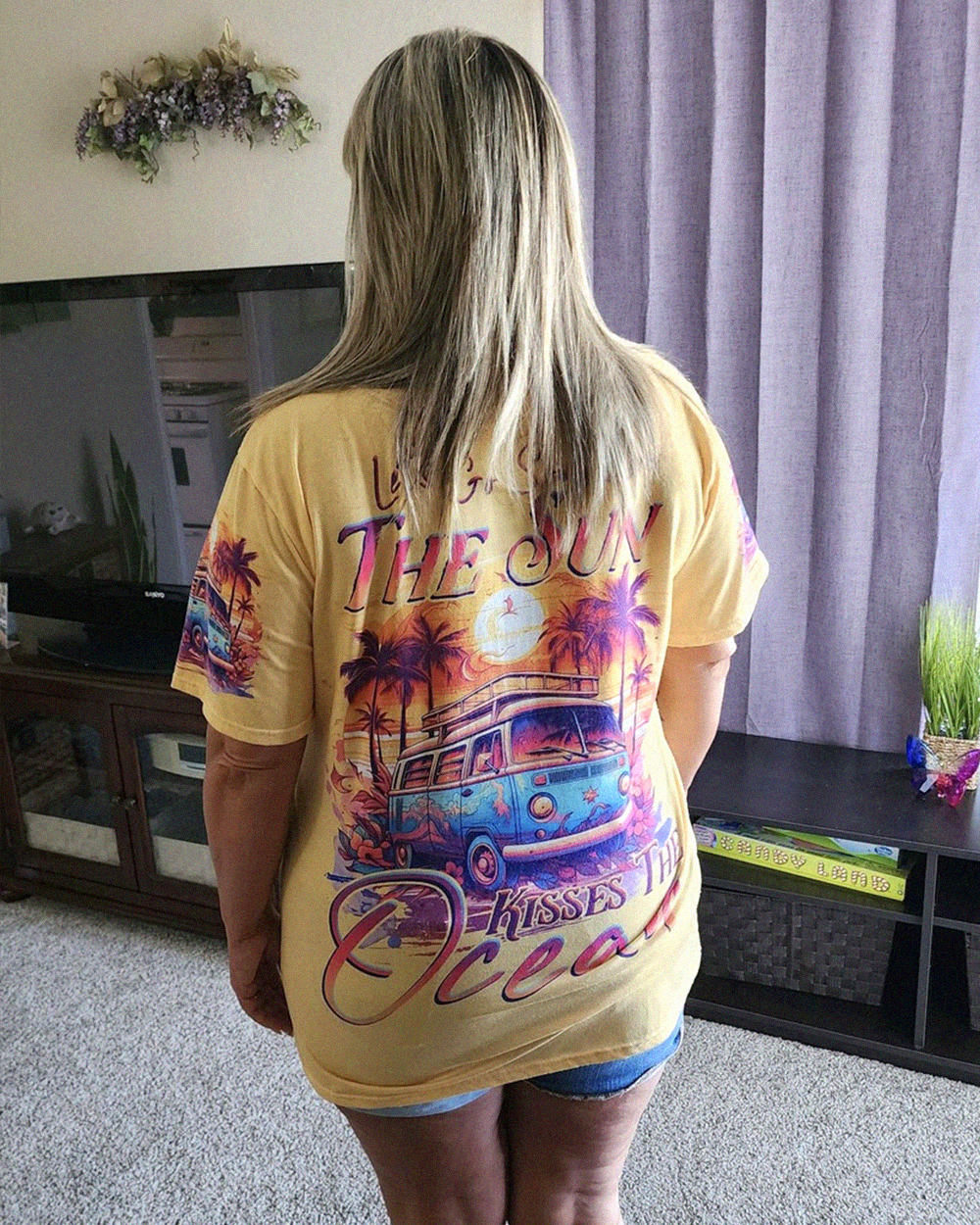 BLISSCORNERS LET'S GO SOMEWHERE THE SUN KISSES THE OCEAN ALL OVER PRINT