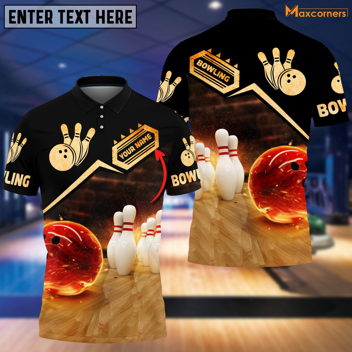 Blisscorners Custom Bowling Personalized Name 3D Shirt