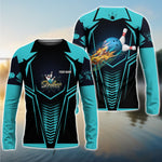 Blisscorners Strikes Blue Bowling Ball Crashing The Pins Personalized Name 3D Shirt