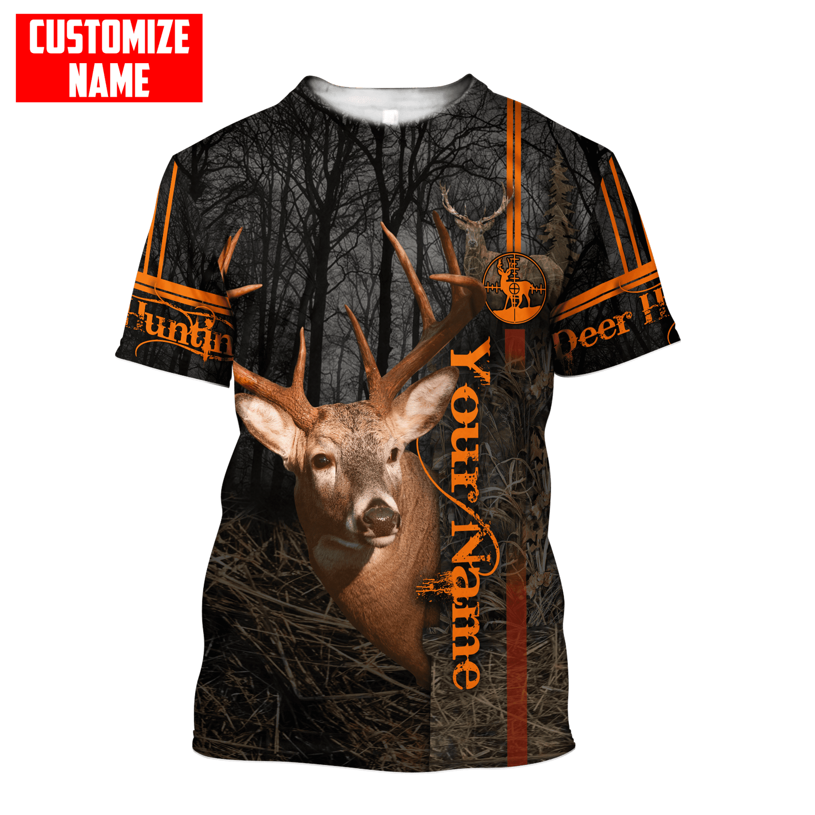 Blisscorners Personalized Name Deer Hunting 3D Shirts