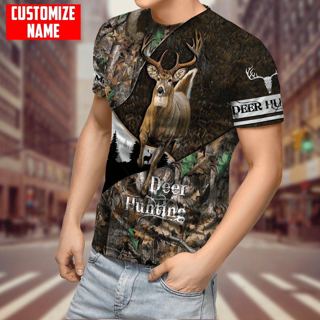 Blisscorners Personalized Deer Hunting Camo Autunm 3D Shirts