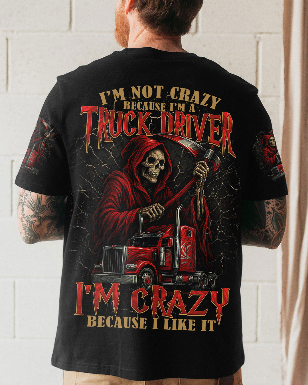 BLISSCORNERS KEEP ON TRUCKIN' SKULL ALL OVER PRINT