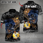 Blisscorners Billiard Black Panther 9-Ball Personalized Name 3D Unisex Shirt