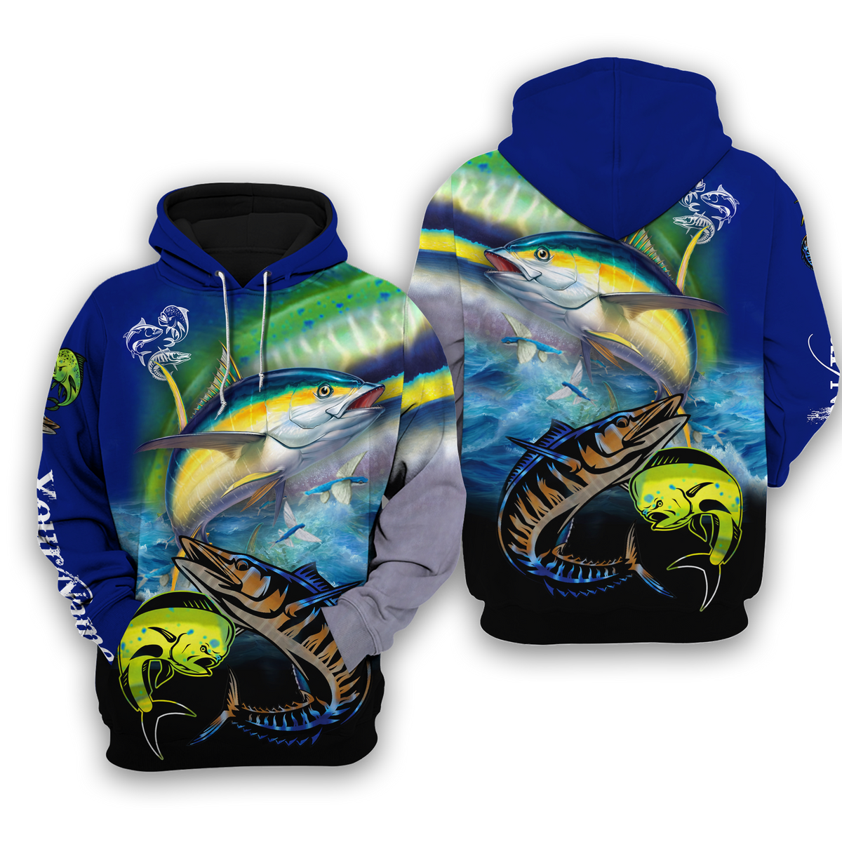 Blisscorners Mahi-mahi, Wahoo, Tuna Customize Name 3D Shirts