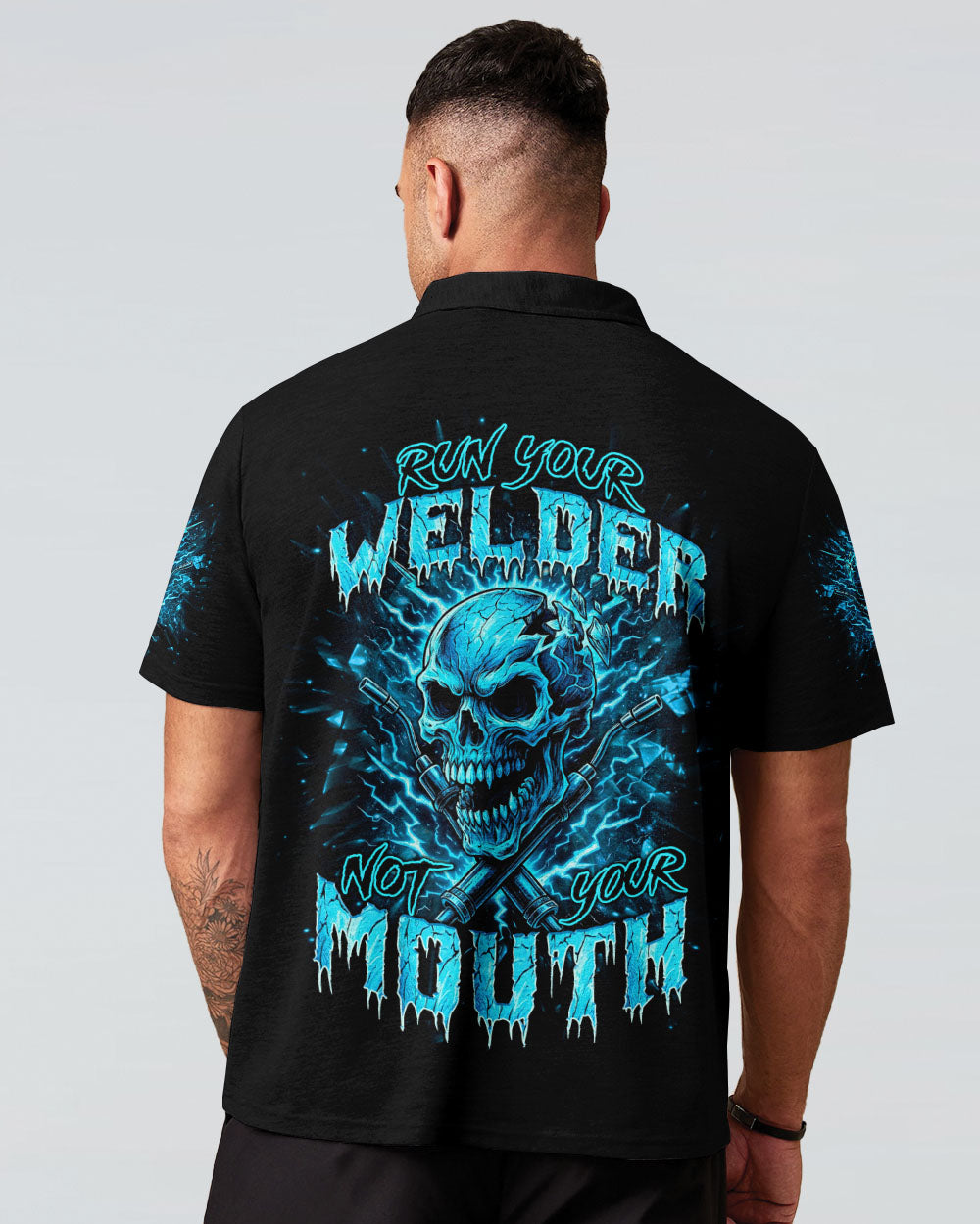 BLISSCORNERS WHEN THE HOOD DROPS WELDER SKULL ALL OVER PRINT