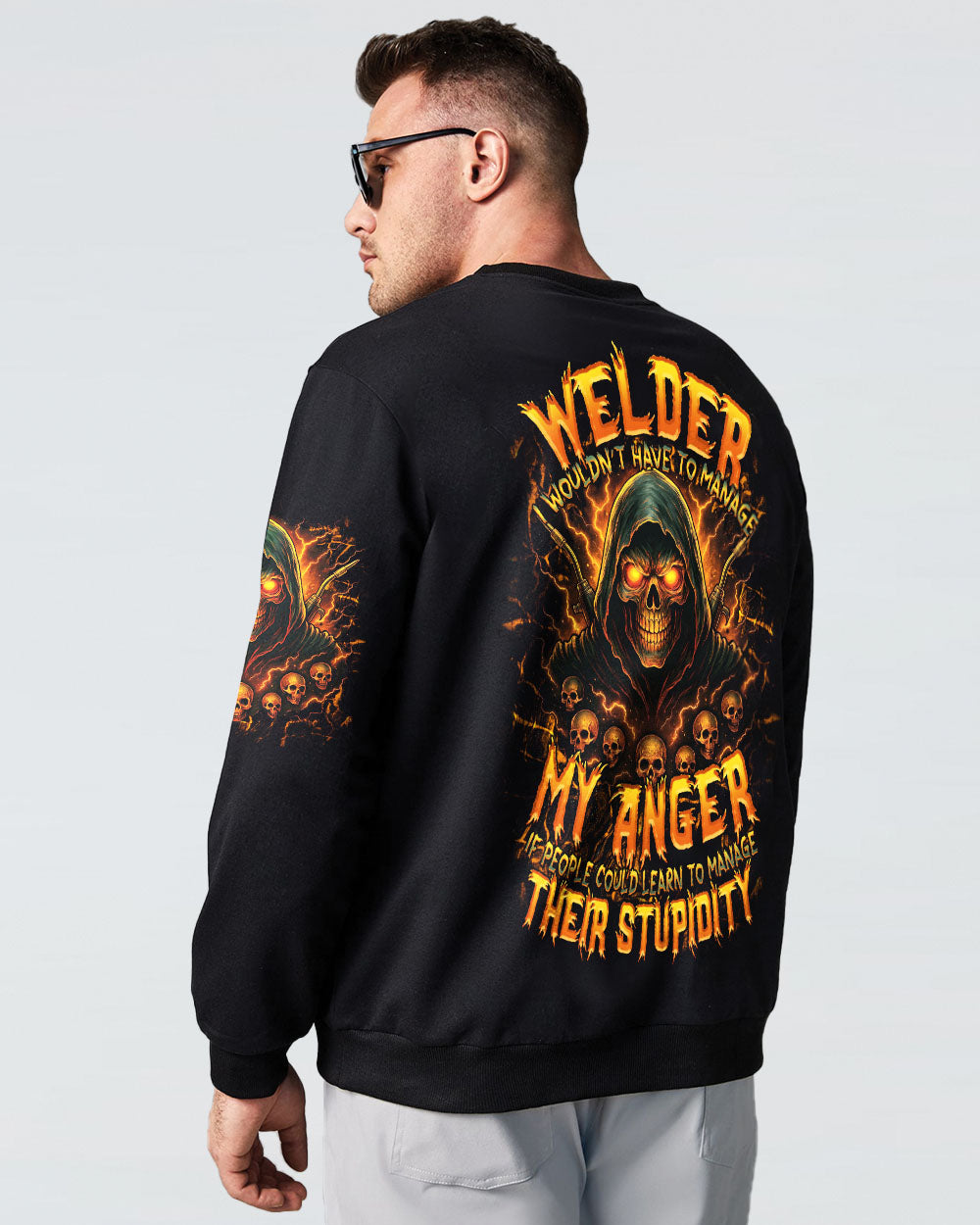 BLISSCORNERS ASSUMING I'M JUST A WELDER SKULL ALL OVER PRINT