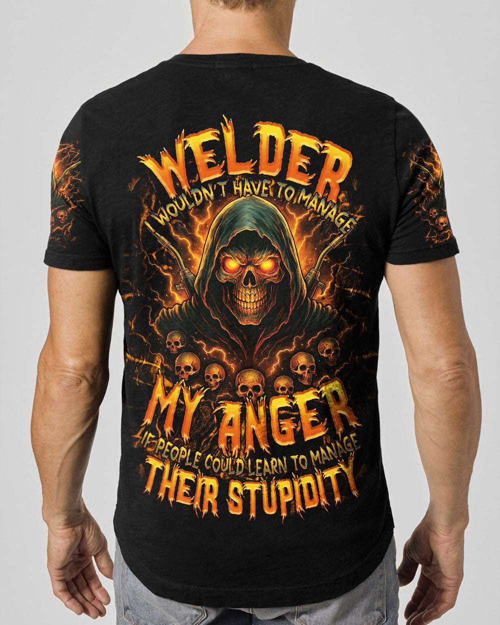 BLISSCORNERS ASSUMING I'M JUST A WELDER SKULL ALL OVER PRINT