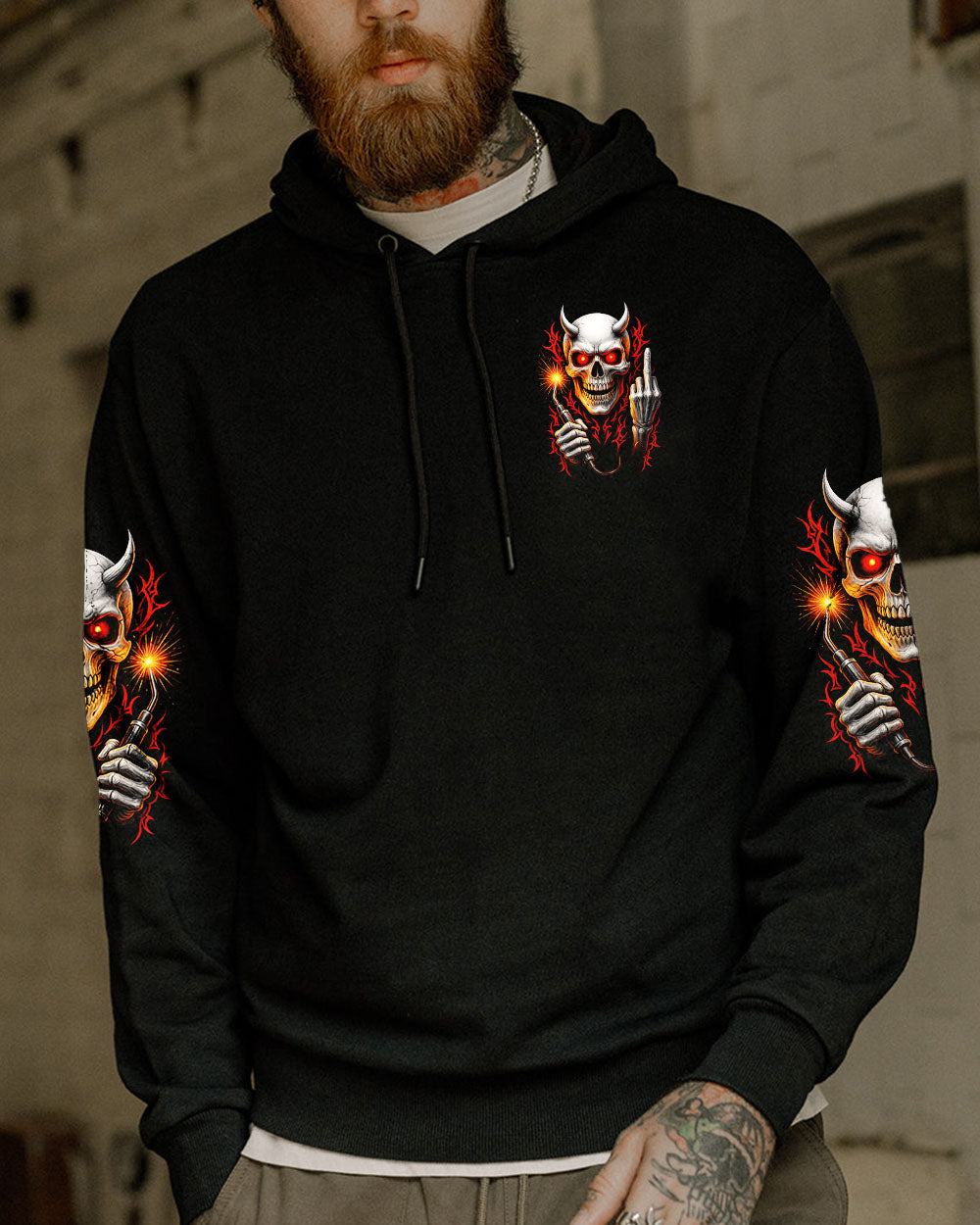 BLISSCORNERS ONLY THE STRONGEST MEN BECOME MECHANICS SKULL ALL OVER PRINT