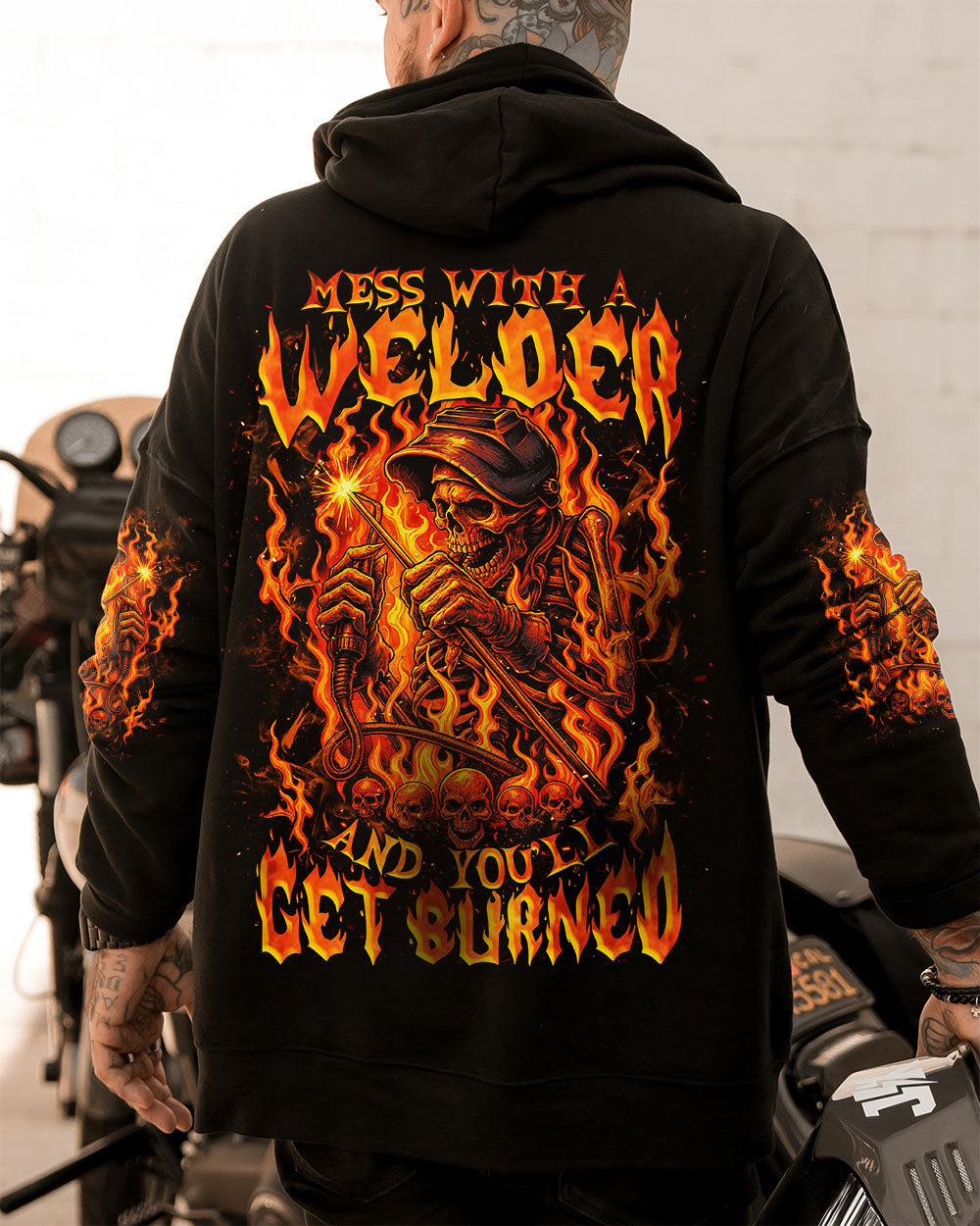 BLISSCORNERS ASSUMING I'M JUST A WELDER SKULL ALL OVER PRINT