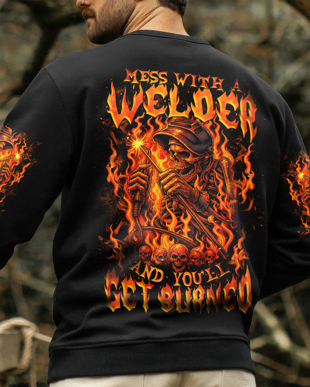 BLISSCORNERS ASSUMING I'M JUST A WELDER SKULL ALL OVER PRINT