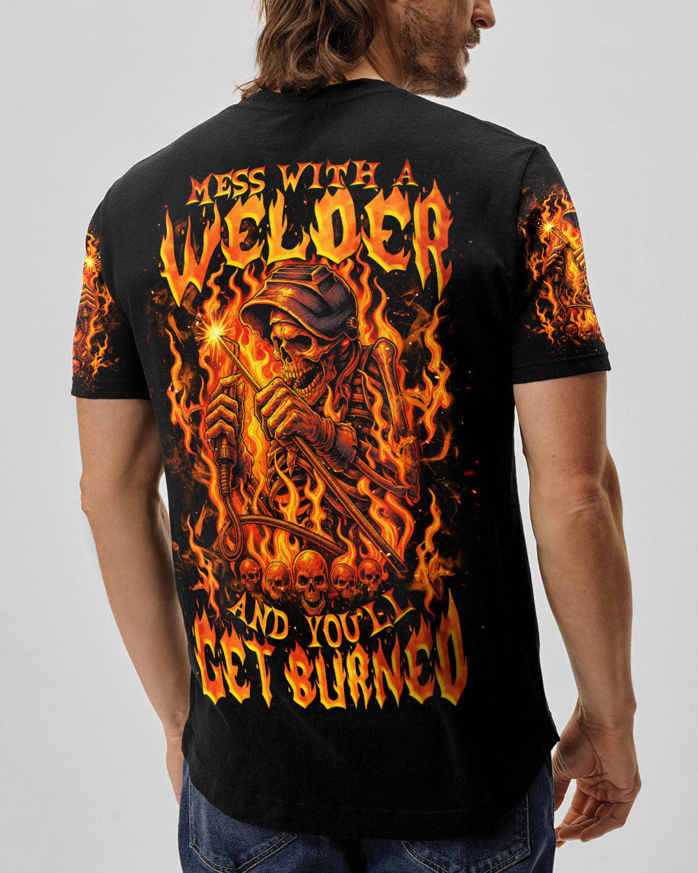 BLISSCORNERS ASSUMING I'M JUST A WELDER SKULL ALL OVER PRINT