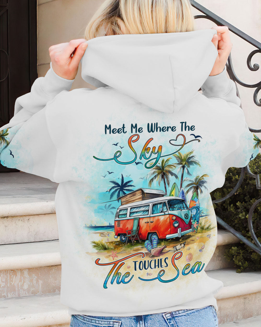 BLISSCORNERS MEET ME WHERE THE SKY TOUCHES THE SEA ALL OVER PRINT
