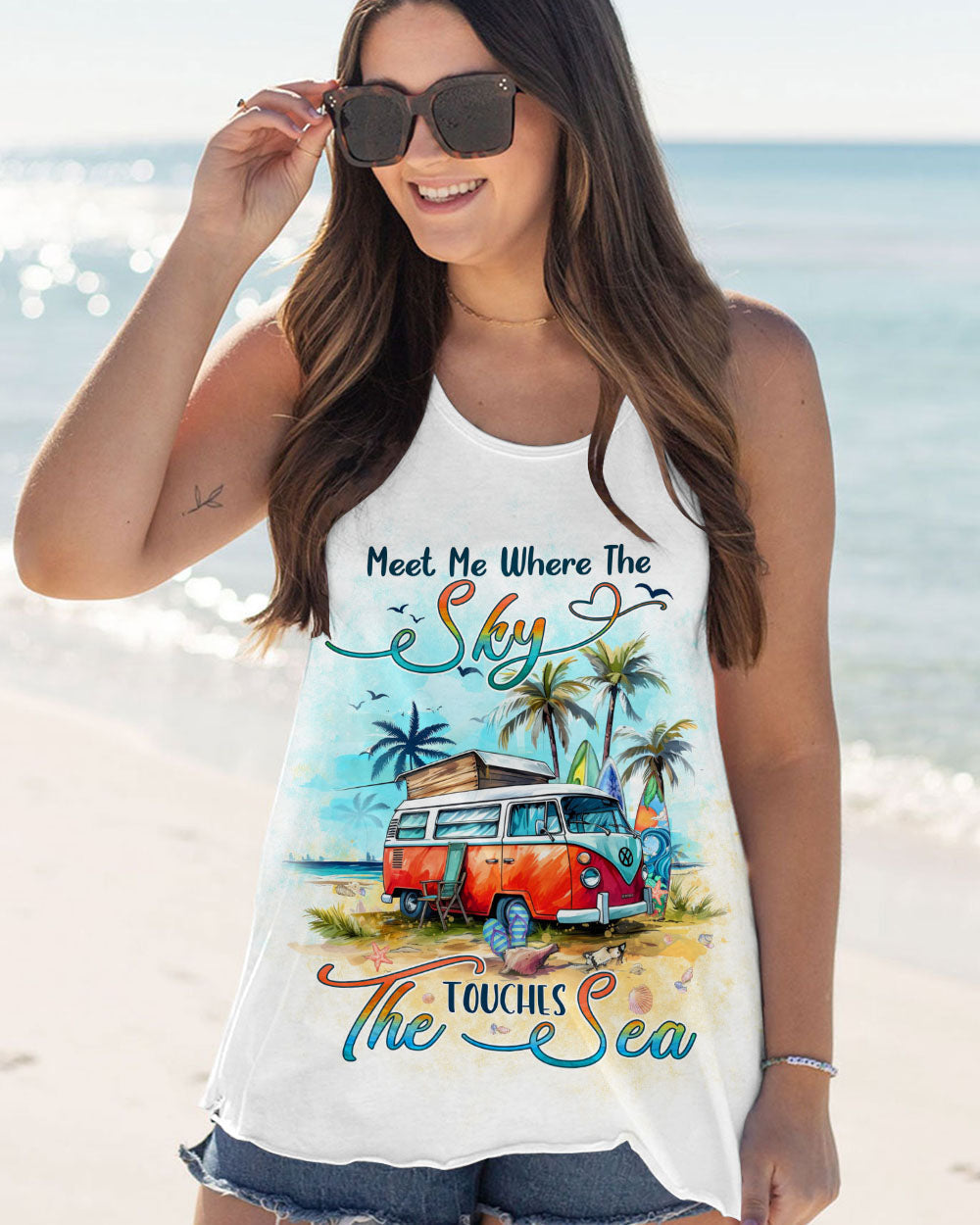 BLISSCORNERS MEET ME WHERE THE SKY TOUCHES THE SEA ALL OVER PRINT