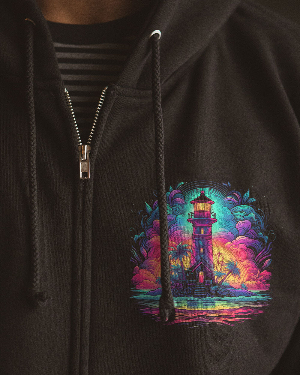 BLISSCORNERS SMELL THE SEA AND FEEL THE SKY LIGHT HOUSE ALL OVER PRINT