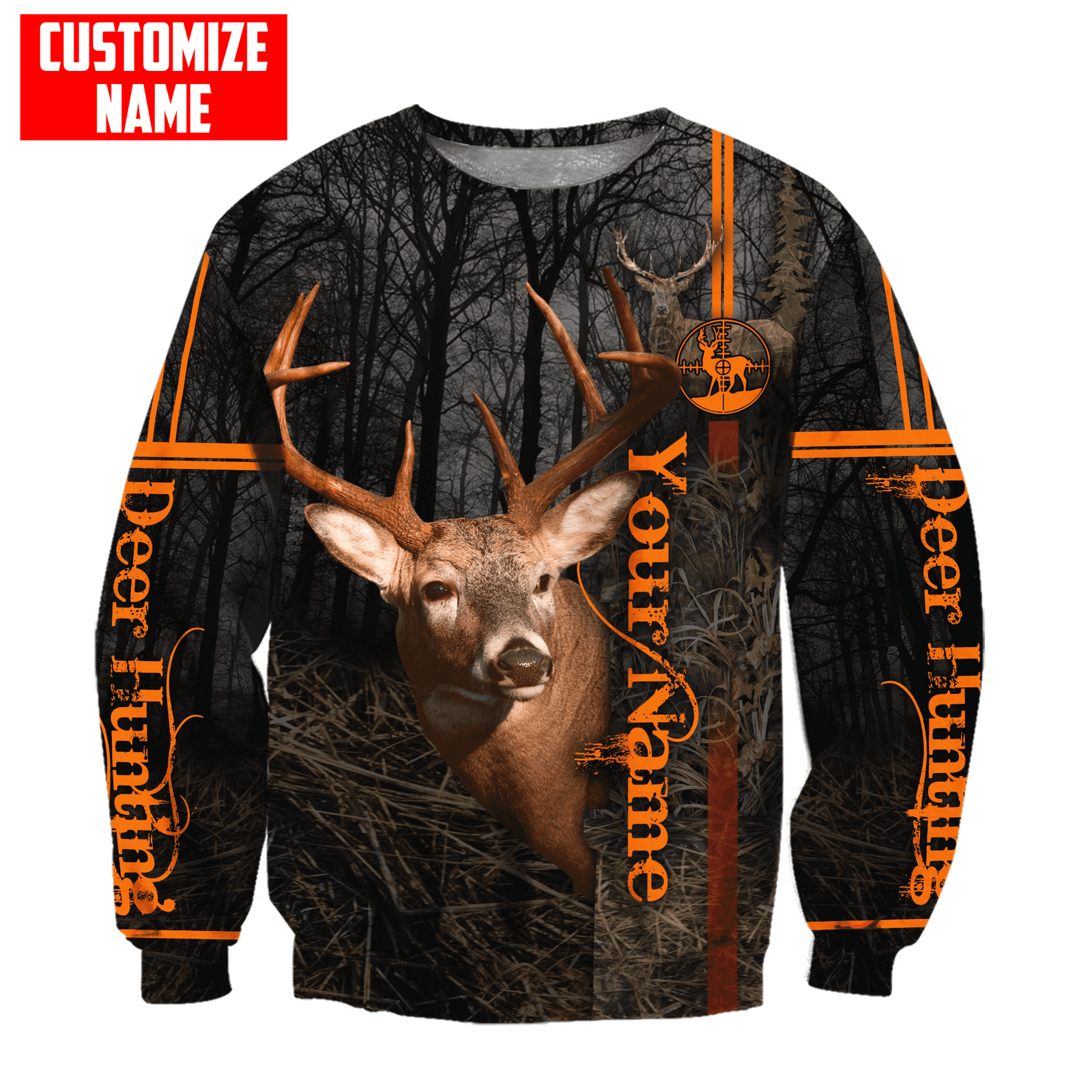Blisscorners Personalized Name Deer Hunting 3D Shirts