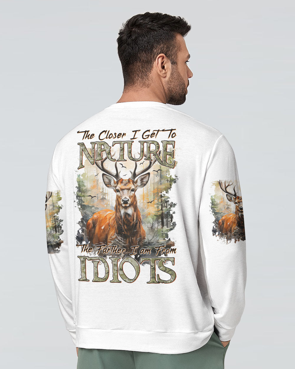 BLISSCORNERS THE CLOSER I GET TO NATURE DEER ALL OVER PRINT