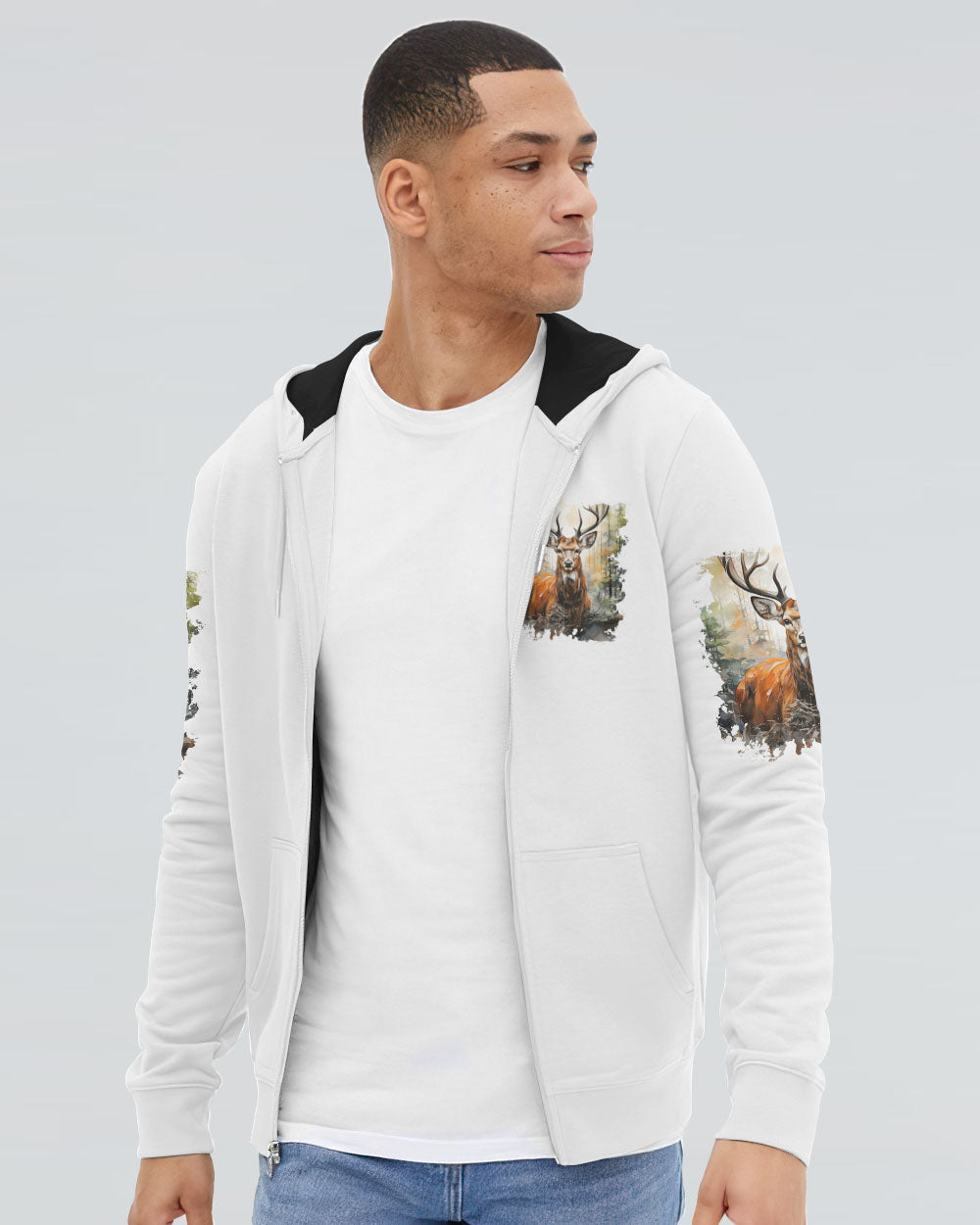 BLISSCORNERS THE CLOSER I GET TO NATURE DEER ALL OVER PRINT