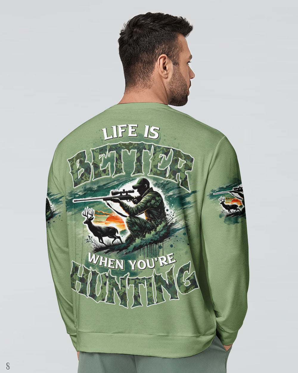 BLISSCORNERS LIFE IS BETTER WHEN YOU'RE HUNTING ALL OVER PRINT