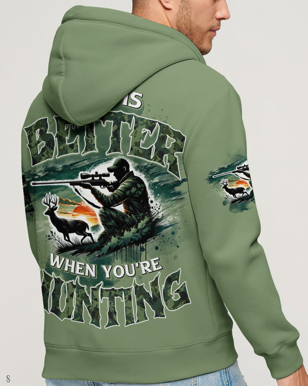 BLISSCORNERS LIFE IS BETTER WHEN YOU'RE HUNTING ALL OVER PRINT