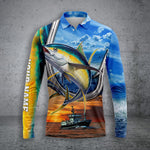Blisscorners Yellowfin Tuna Fishing Customize Name 3D Shirts