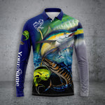 Blisscorners Mahi-Mahi, Wahoo, Tuna Fishing Customize Name 3D Shirts
