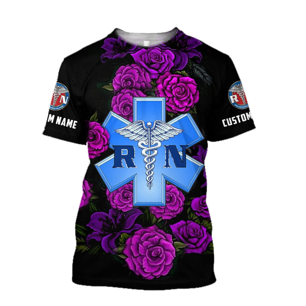 Blisscorners 3D All Over Print Nurse Shirt, Premium Nurse Personalized Name Unisex Shirts
