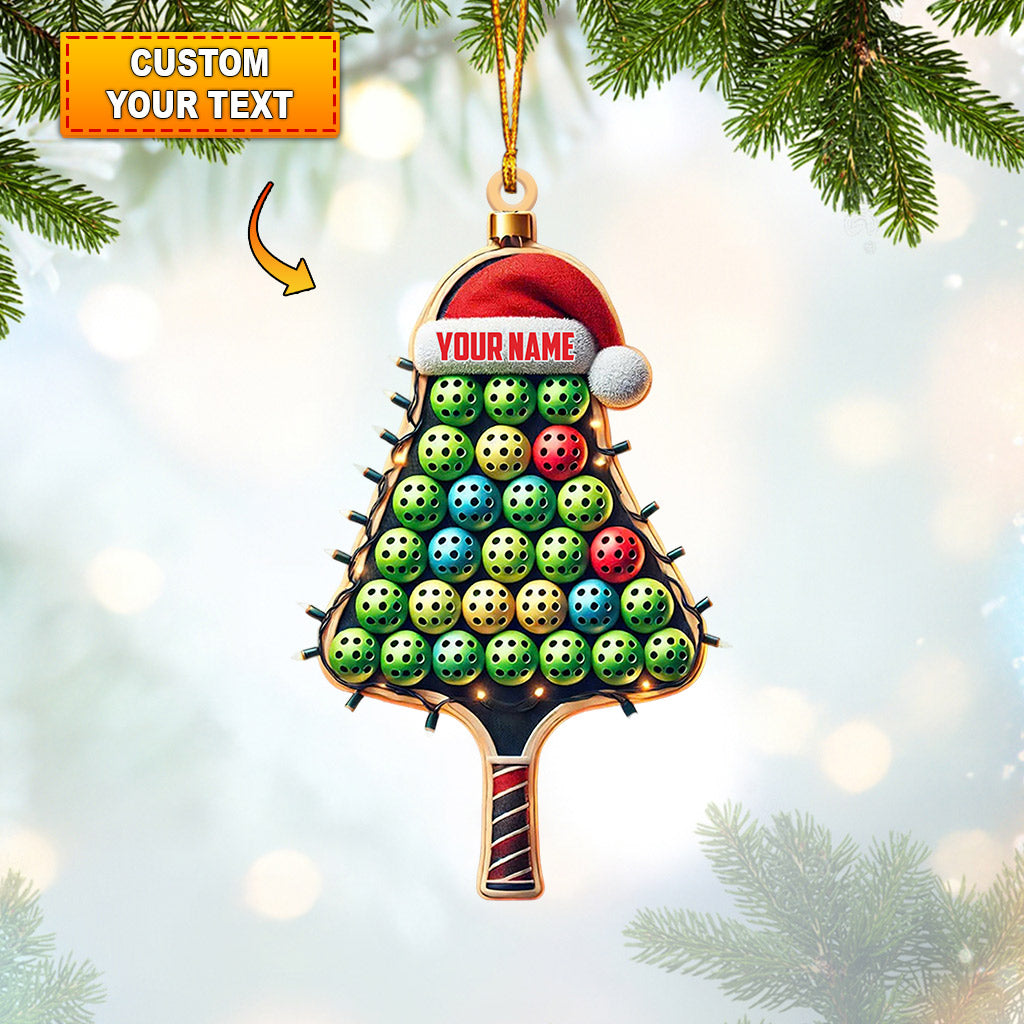 Blisscorners PickleBall Christmas Ornament, Personalized Ornaments2D Flat LM2211