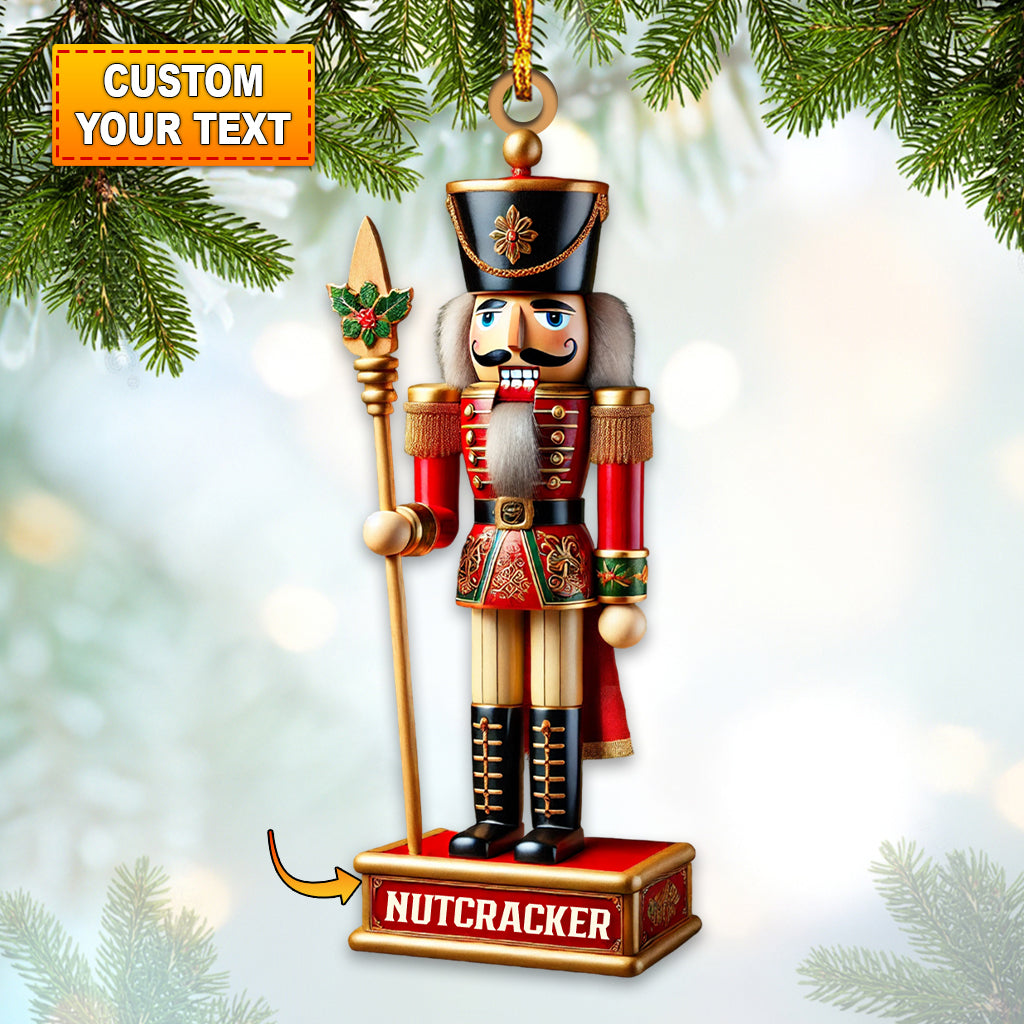 Blisscorners Nutcracker Soldier Figurines Christmas Ornament, Personalized Ornament2D Flat LM2211