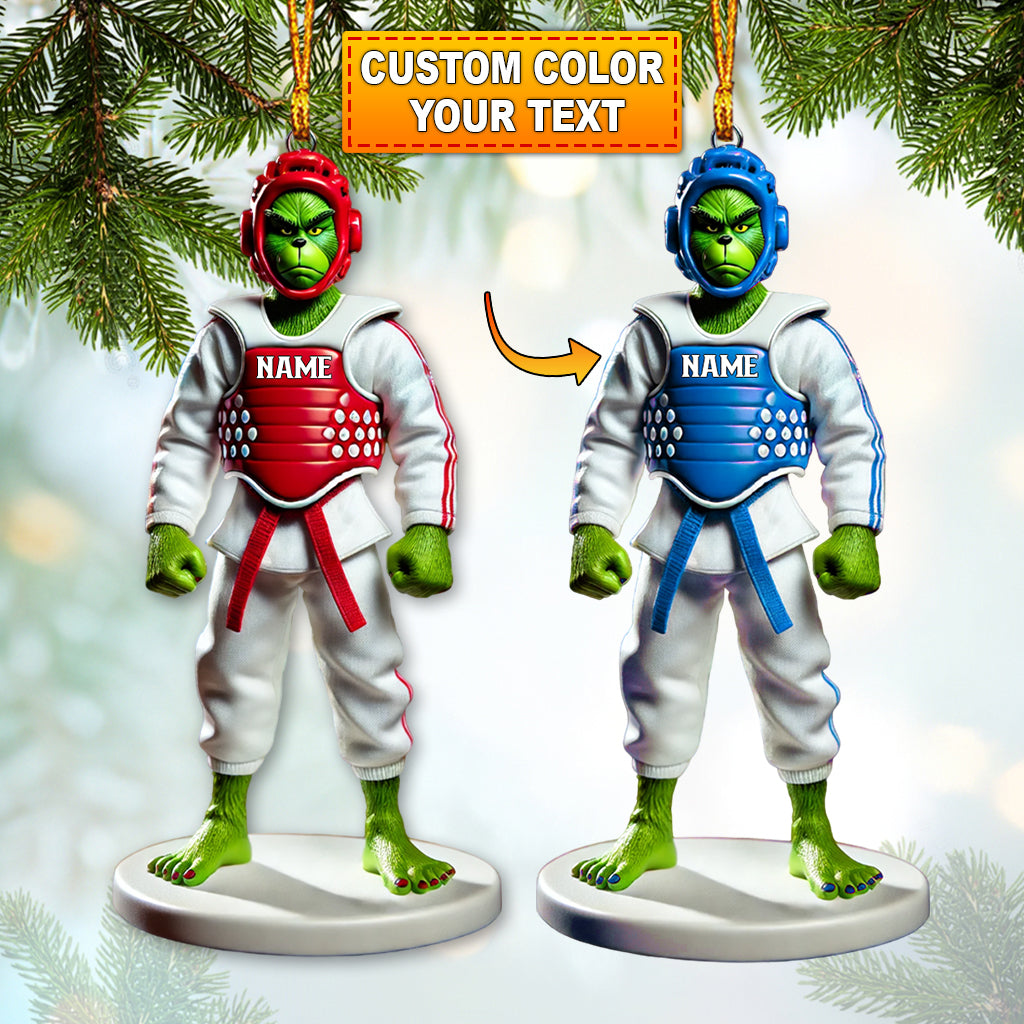 Blisscorners Custom Karate Grinch Ornament, Personalized Ornament2D Flat LM2211