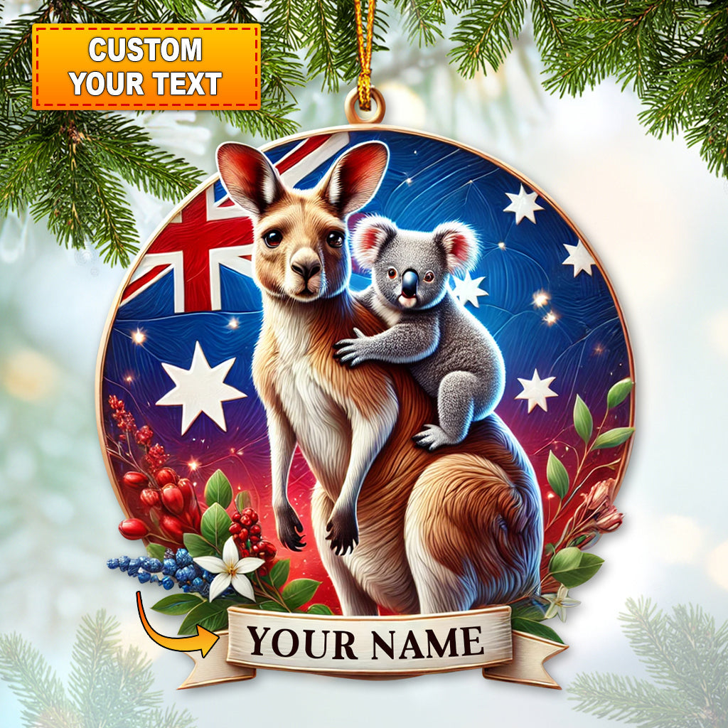 Blisscorners Custom Name Australia Ornament2D Flat LM2111