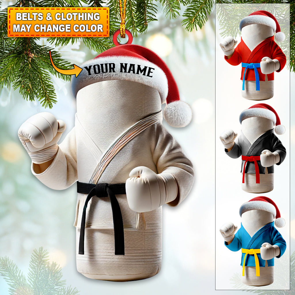 Blisscorners Custom Name Karate Ornament, Karate Christmas Gift2D Flat LM2211