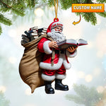 Blisscorners Book Santa Christmas Home Decor Christmas Ornament, Personalized Ornament2D Flat LM2211