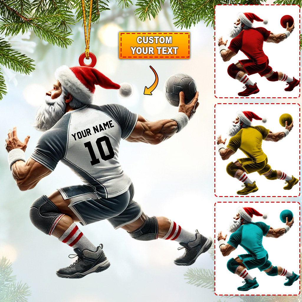 Blisscorners Ball And Santa Home Decor Christmas Ornament, Personalized Ornament2D Flat LM2211