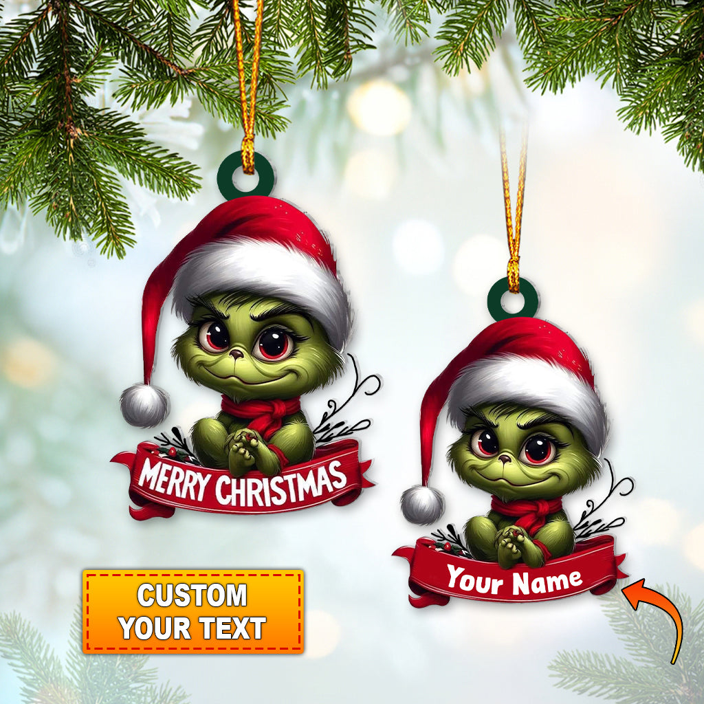 Blisscorners Custom Name Ornament, Merry Christmas Dwarf2D Flat LM2111