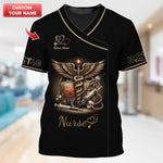 Blisscorners Personalized Nurse Shirt - Classic Medical Symbols Design for Healthcare Professionals