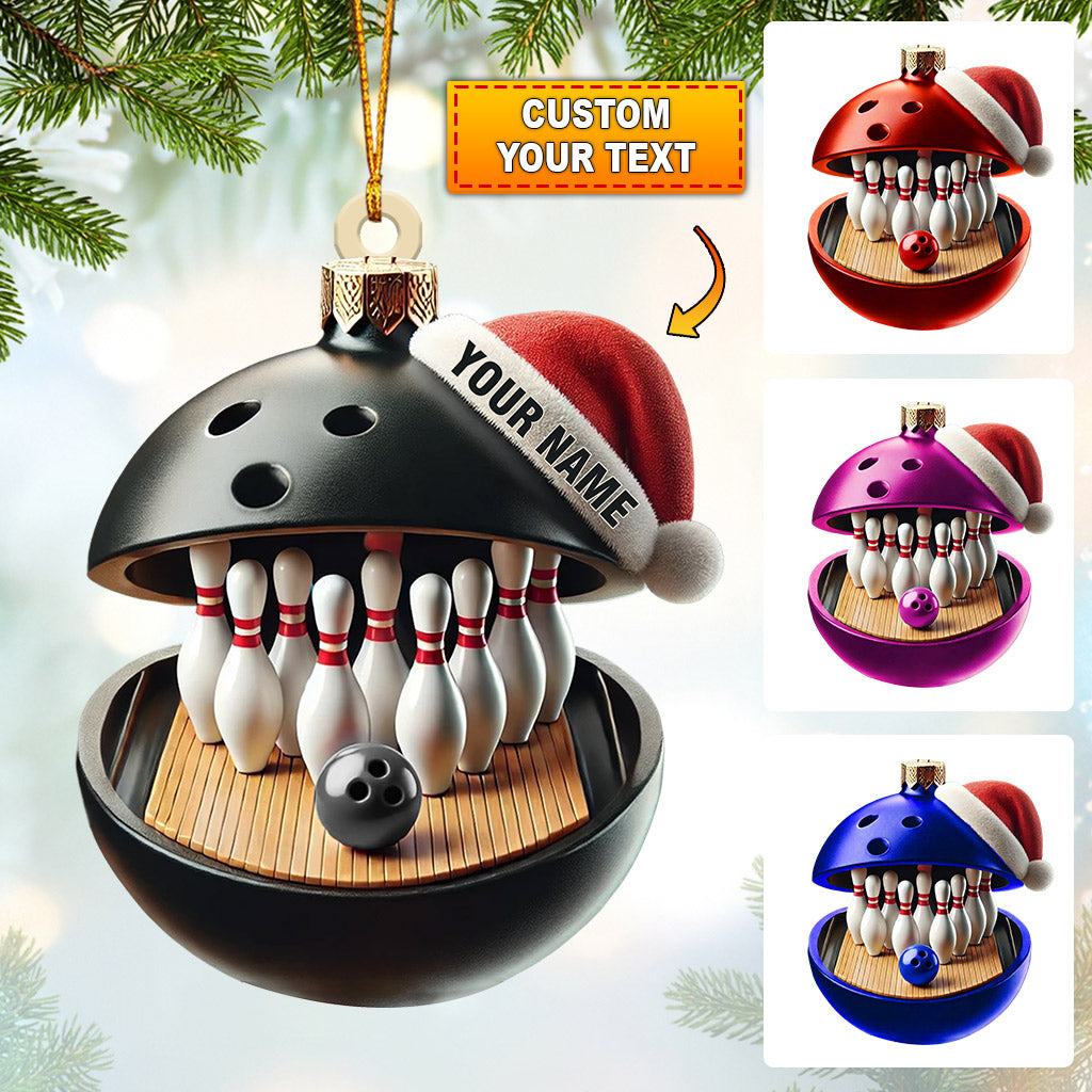 Blisscorners Bowling Lover Christmas Ornament, Personalized Ornament2D Flat LM2211