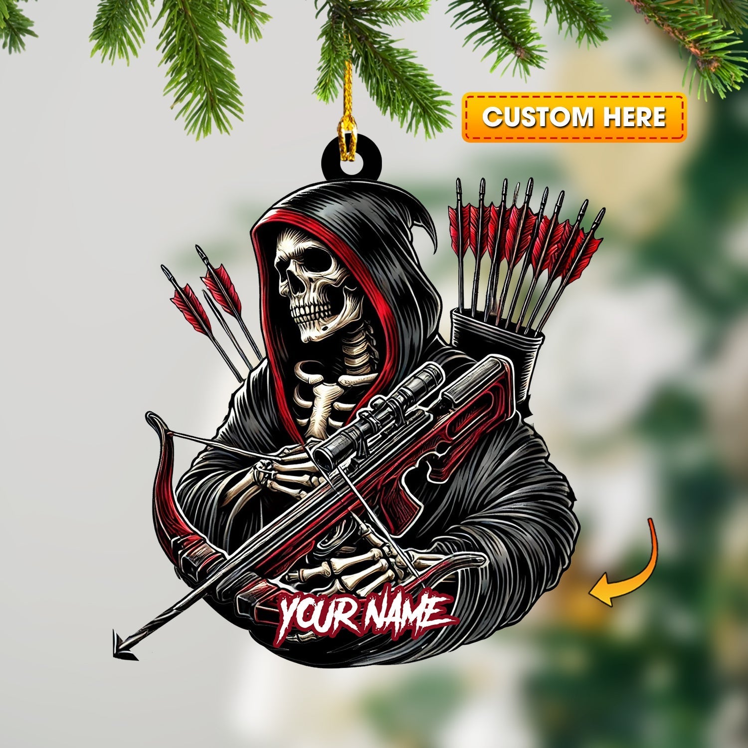 Blisscorners Death Archery Ornament, Personalized Ornament2D Flat LM2211