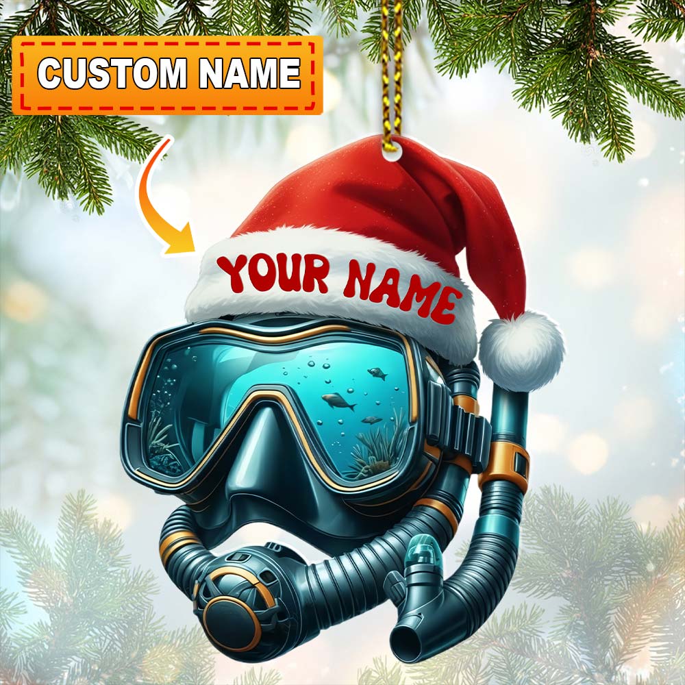 Blisscorners Diving Home Decor, Christmas Ornament, Personalized Ornament2D Flat LM2111