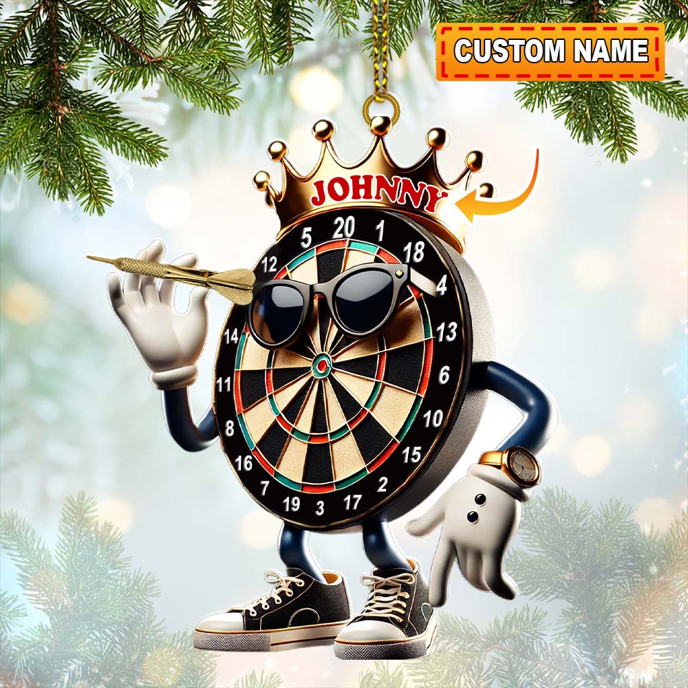 Blisscorners Custom Name Dart Ornament, Christmas Gift Decoration2D Flat LM2111