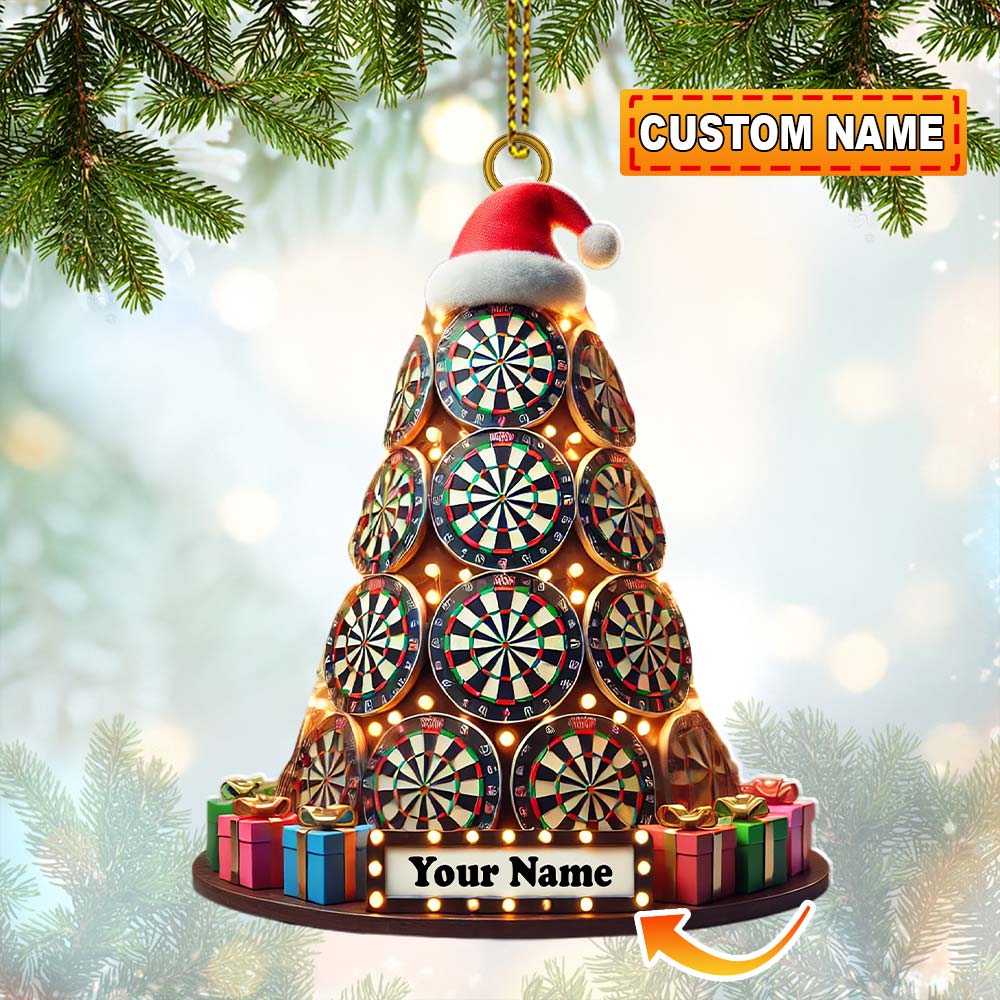 Blisscorners Custom Name Dart Ornament, Christmas Gift Decoration62D Flat LM2211