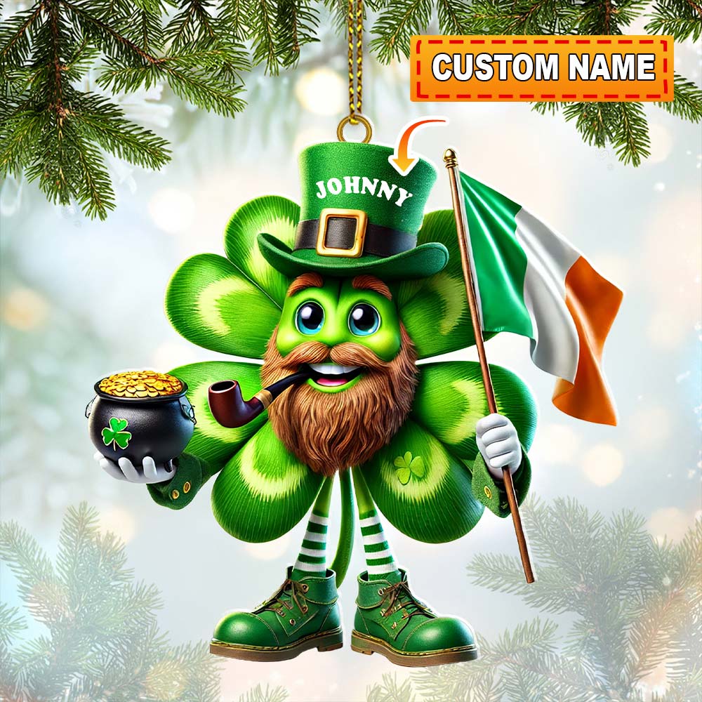 Blisscorners Custom Name Ireland Ornament, Ireland Lover Christmas Gift2D Flat LM2111
