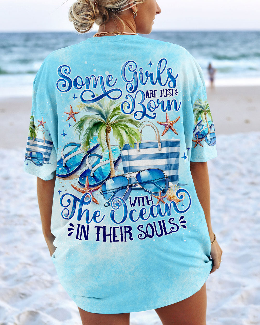 BLISSCORNERS SOME GIRLS ARE JUST BORN OCEAN ALL OVER PRINT