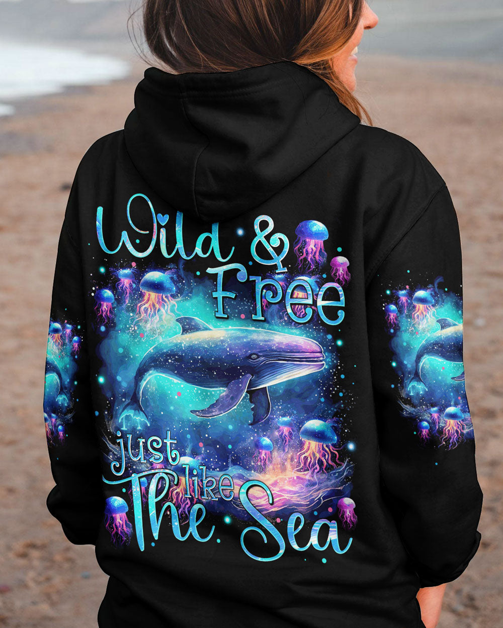 BLISSCORNERS WILD AND FREE JUST LIKE THE SEA WHALE ALL OVER PRINT