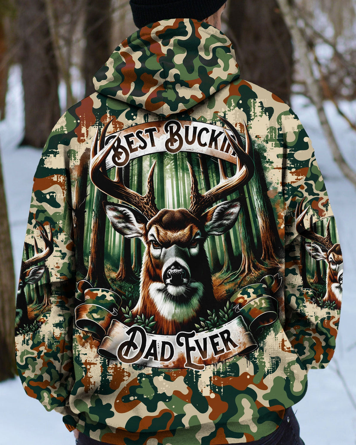 BLISSCORNERS BEST BUCKIN' DAD EVER DEER HUNTING ALL OVER PRINT
