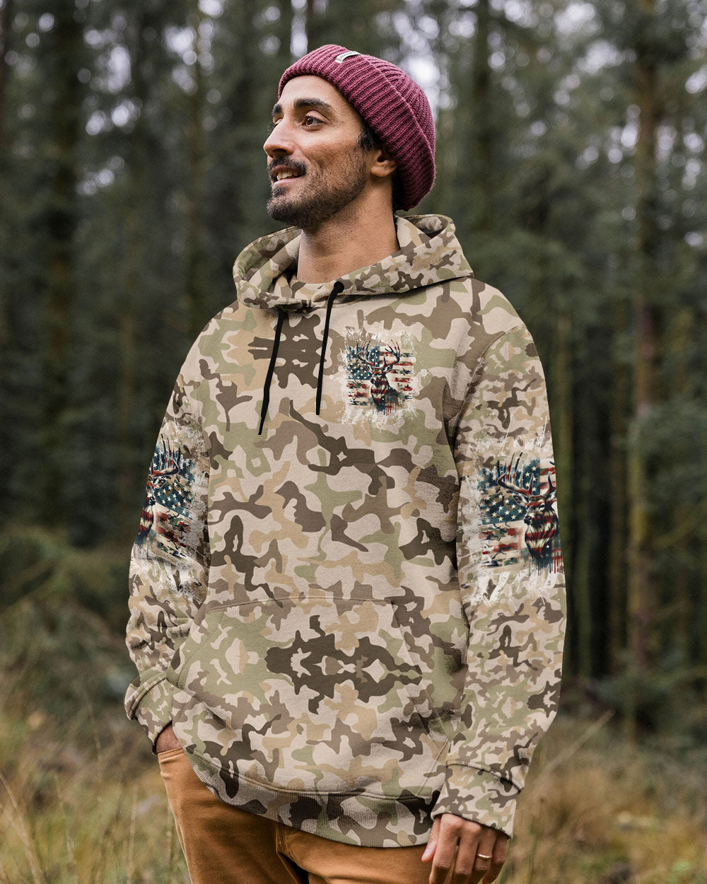 BLISSCORNERS GO HUNTING IN THEIR SEVENTIES DEER ALL OVER PRINT